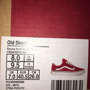 Red Vans shoes